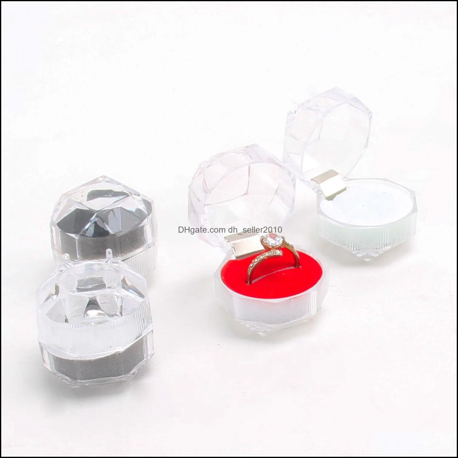 Acrylic Delicate Fashion Jewelry Box For Ring Bracelet Pendant Beads Earrings Pins Rings Holder Display Box packaging