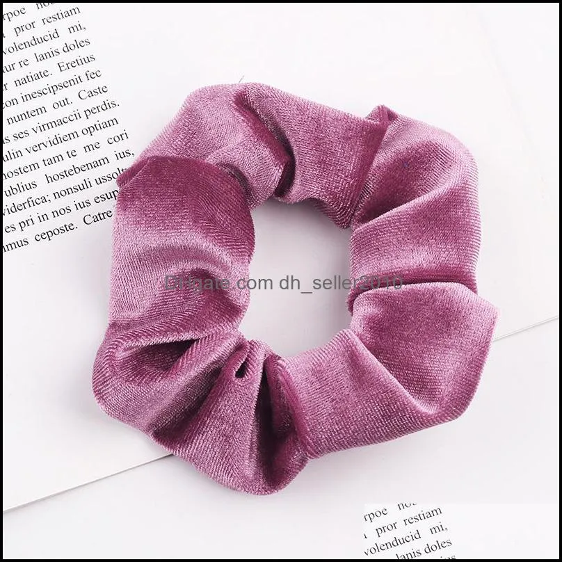 Velvet Hair Band Large Intestine Female Elastic Multi Solid Color Woman Fashion Hair Accessories Flower New 1qy K2B