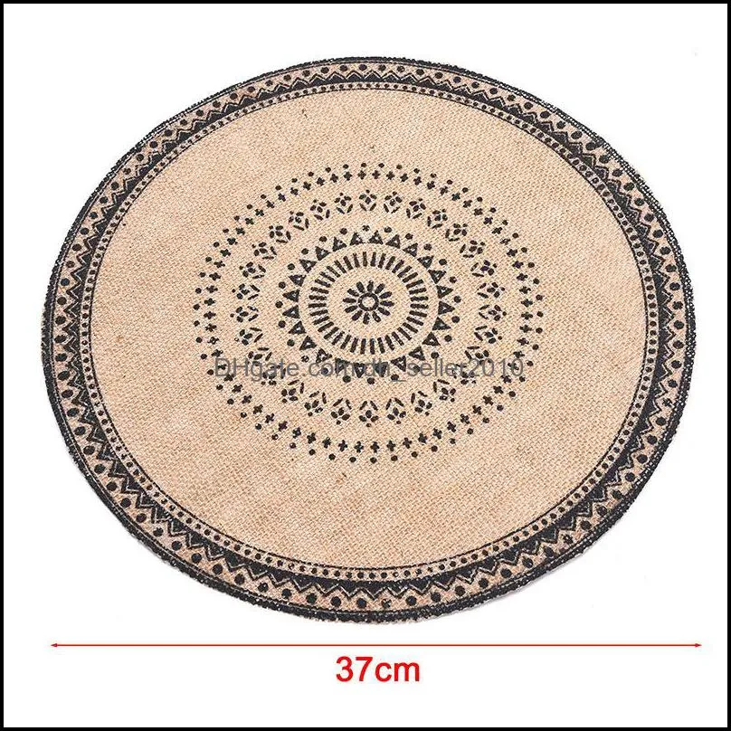 Round Table Placemat Nordic Style Non-slip Heat Insulation Furniture Decoration Mat Coffee Cup