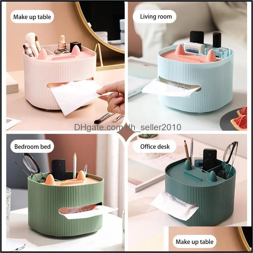 Box Desktop With Multifunctional Drawers Living Room Coffee Table Napkin Storage Creative Paper