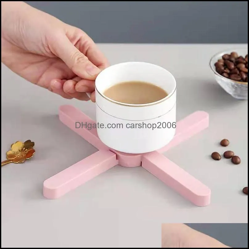 X Type Foldable Non-slip Heat Resistant Pad Pan Placemat Pot Holder Mat Cushion Drink Cup Table Kitchen Accessories