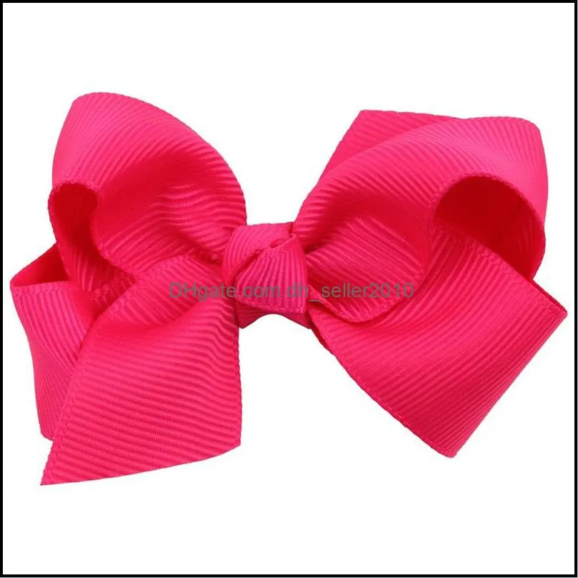 Pure Color Cloth Hair Accessories Bow Children Barrettes Handmade RibbonKids Hairpins Multicolor