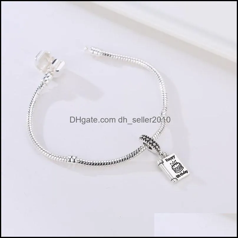 Birthday Gift Alloy Charm Bead Dangle Fashion Women Jewelry Stunning European Style For DIY Bracelet Bangle Necklace 48 W2
