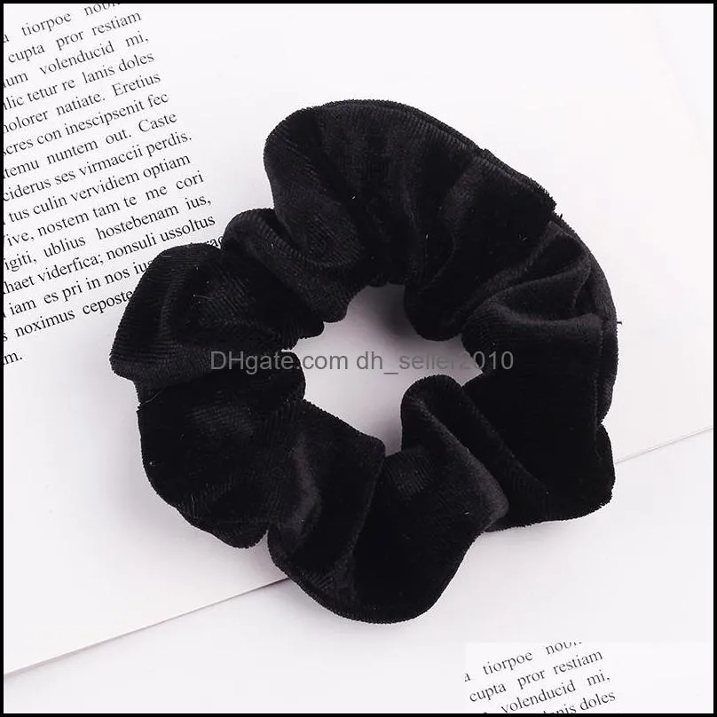 Velvet Hair Band Large Intestine Female Elastic Multi Solid Color Woman Fashion Hair Accessories Flower New 1qy K2B