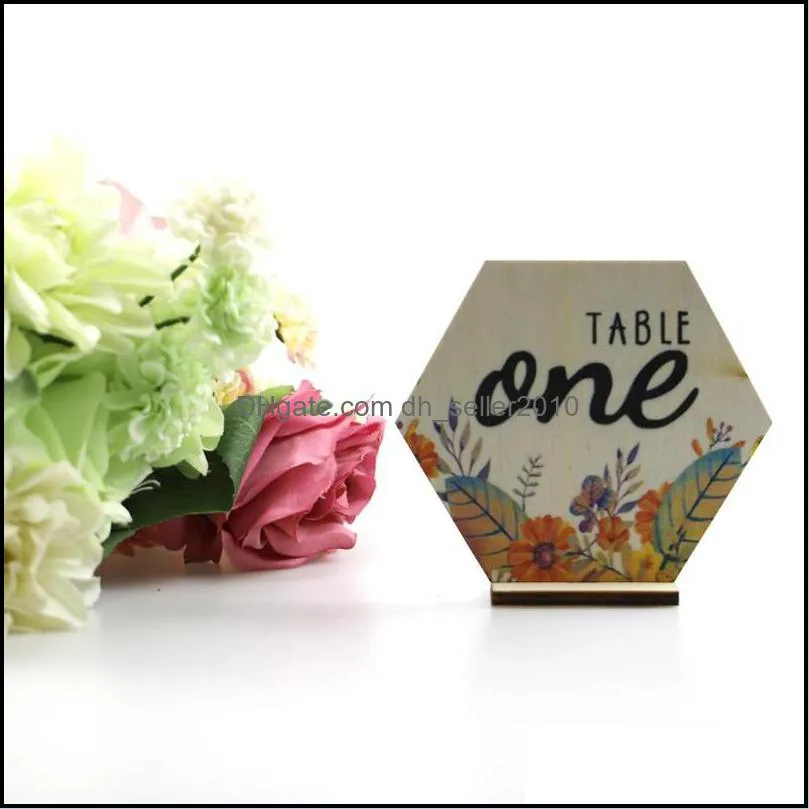 10pcs Seat Card Wooden Digital English Alphabet Table Handicraft Ornament For Wedding Vintage SuppliesParty