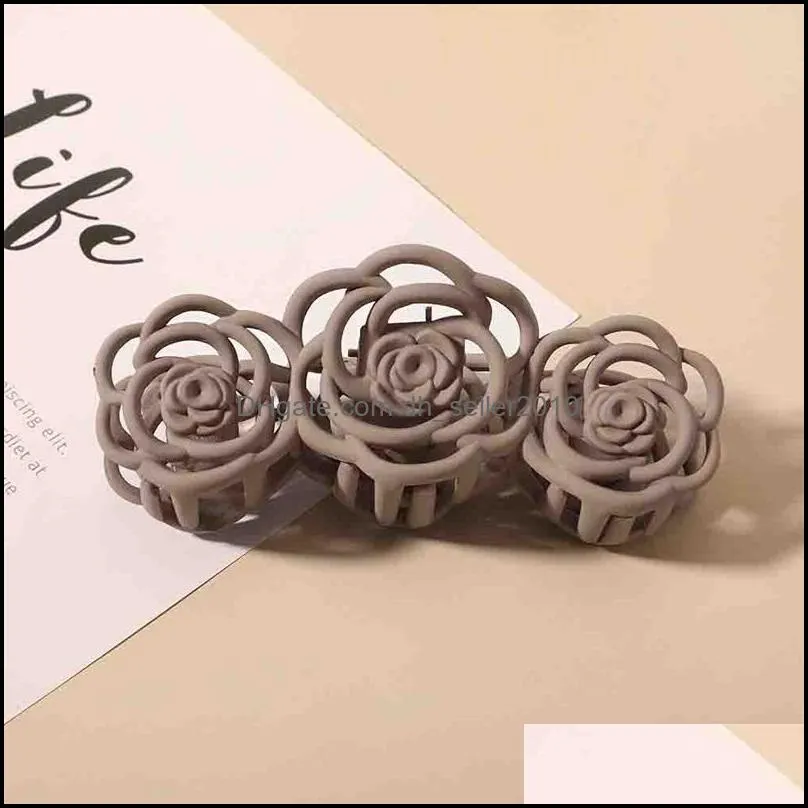 Fashion Accessories Hairpin Rose Shape Hair Claw Jaw Clips Nonslip Hairs Clamps Holder Headdress Girl Go Out Single Color 2 3qyc Y2