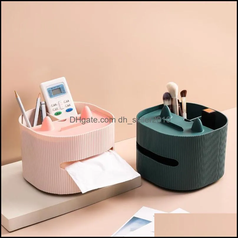Box Desktop With Multifunctional Drawers Living Room Coffee Table Napkin Storage Creative Paper