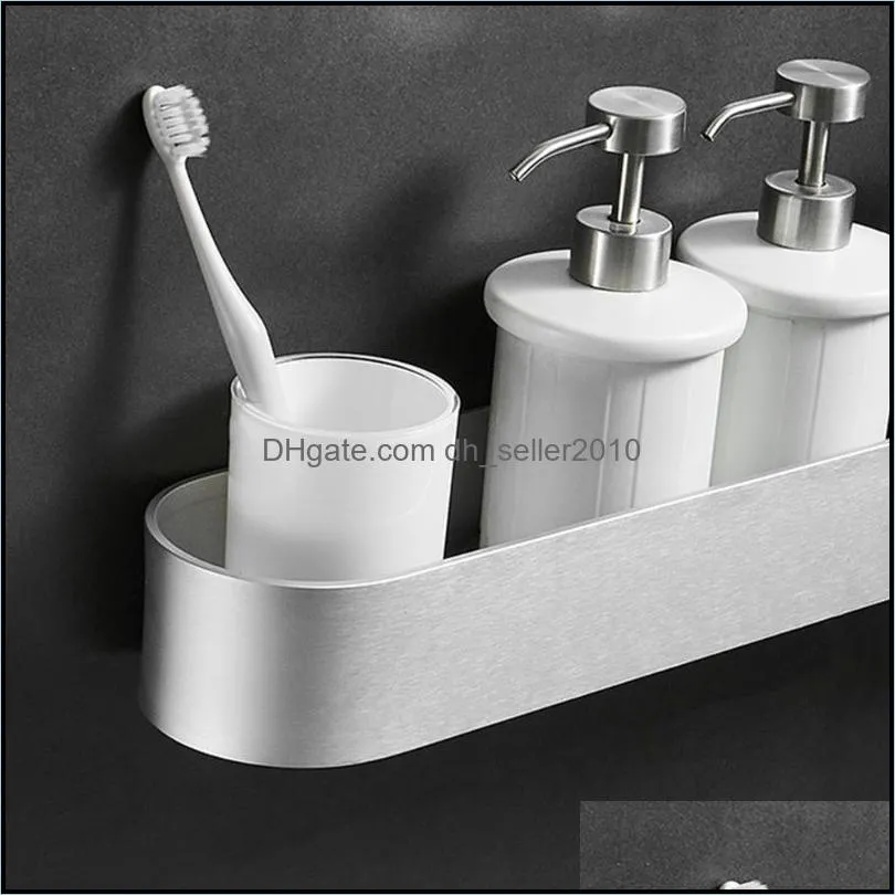 30-40cm Kitchen Home Shower Basket Shampoo Durable Body Wash Bar Shelf Rack Thickened Towels Wall Mount