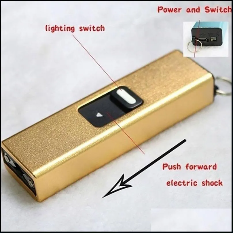 Flashlights Mini Portable Electric Shocks Key Light Self Defense High Concealment Shocker Protect Yourself224d