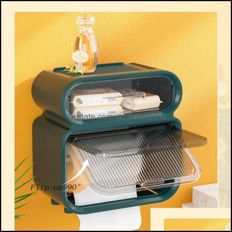 Paper Towel Storage Box Multifunctional Bathroom Tool Living Room Stationery Organizer For Home Office Kitchen