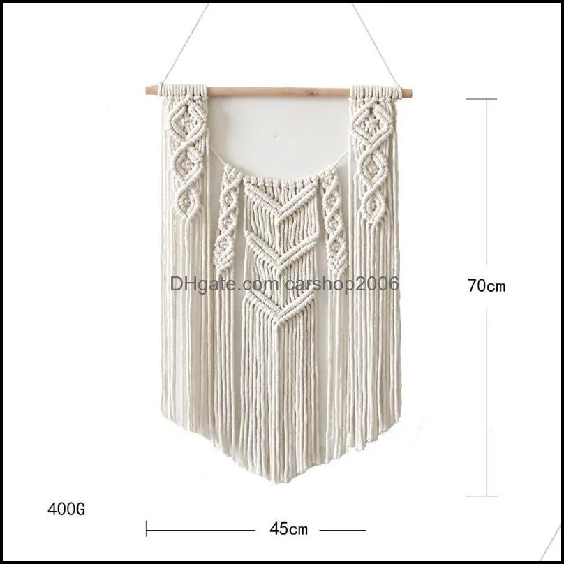 Tapestries Wall Tapestry Decoration Woven Macrame Hanging Curtain Boho For Living Rooms Nursery Window