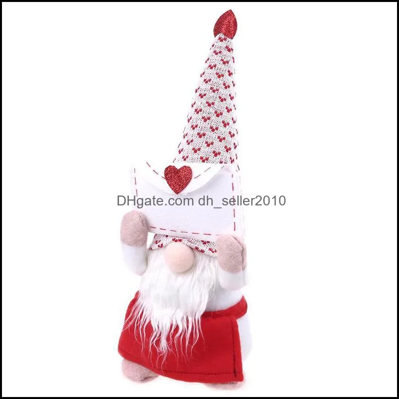 Swedish Tomte, Christmas Valentines Day Decorations, Scandinavian Gnome Tomte Nisse Plush Handmade Envelope And Love,