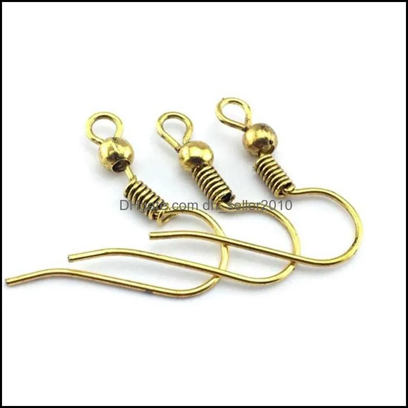 Wholesale 500PCS/lot DIY JEWELRY Making Findings Earring Hook Coil Ear Wire ball end 18mm 15 W2