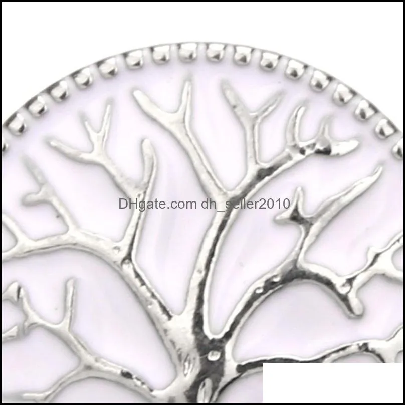 18mm DIY Clasps Tree Of Life Bracelets Necklace Snap Buttons Fashion Jewelry Accessories Components 1 3tz Q2