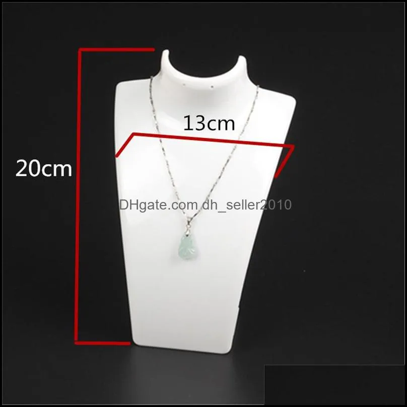 New Fashion Acrylic Jewelry Display 20*13.5*7.3CM Pendant Necklaces Model Stand Holder White Clear Black Color