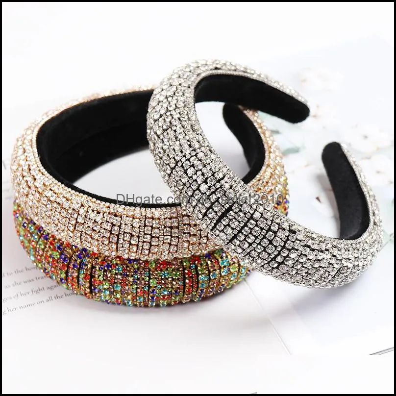 Headbands New exquisite thickening luxury European and American Baroque fashion hair accessories women`s headband metal show hair band 248