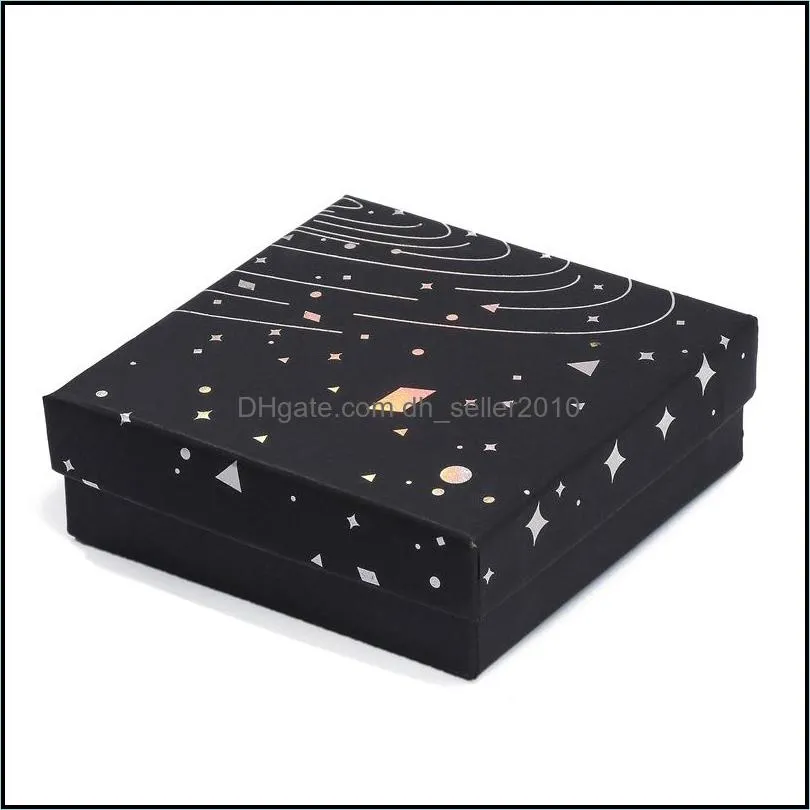 Jewelry Display Box Starry Sky Pattern Gift Case for Bracelet Necklace Ring Packaging Present Wedding Bride Jewelry Organizer W1219 780