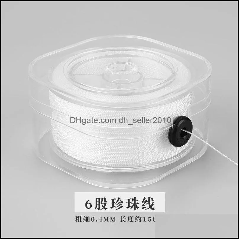 DIY Crystal Beading Stretch Elastic Thread Cord with Box Transparent Clear Round Beading Wire/Cord/String Dia 0.2/0.6/0.8/1.0MM 1950