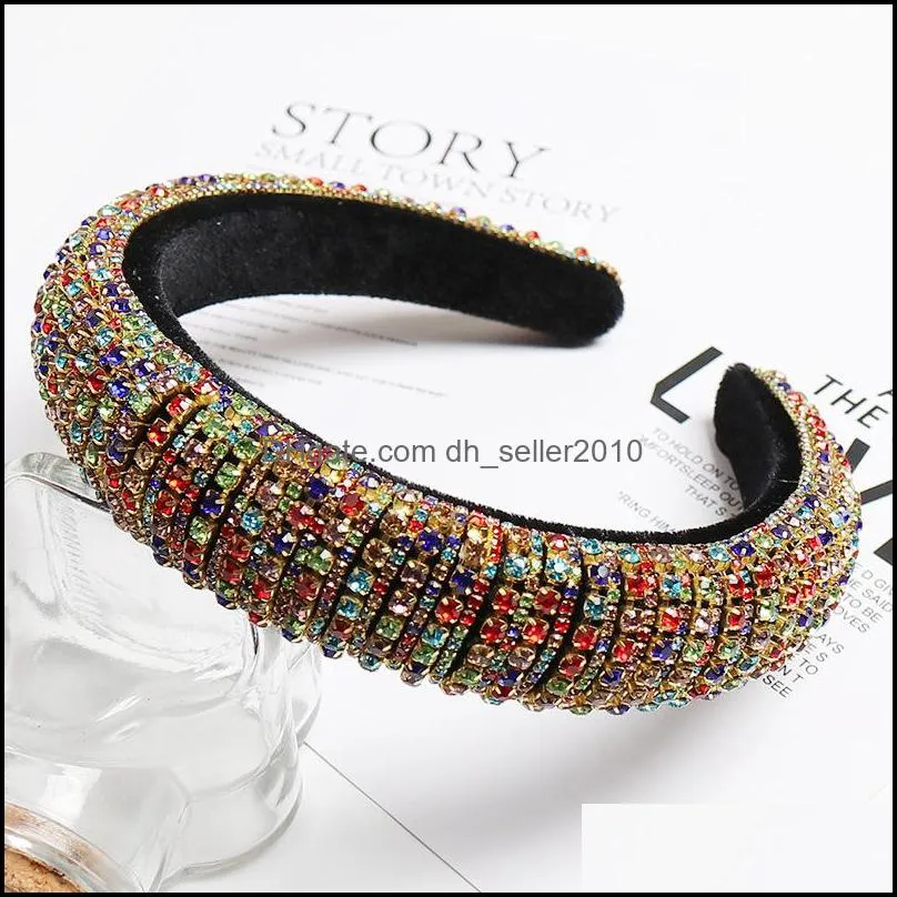 Headbands New exquisite thickening luxury European and American Baroque fashion hair accessories women`s headband metal show hair band 248