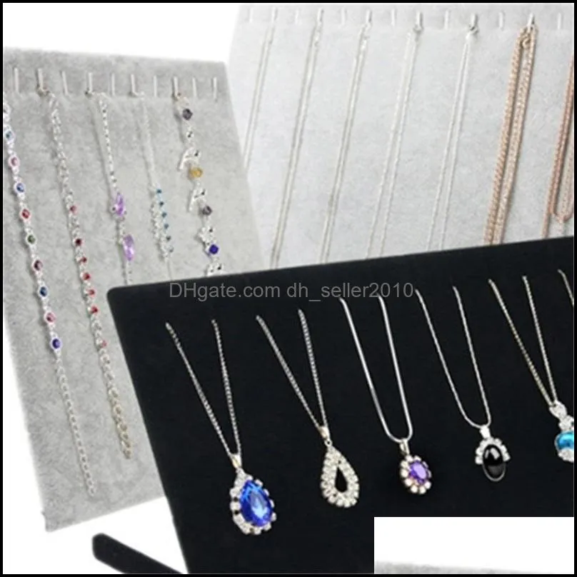Necklace Bracelets Stand Display Full Velvet Jewelry Rack Showing Stand Storage Different Colors Show Shelf Wholesale 2266 Q2