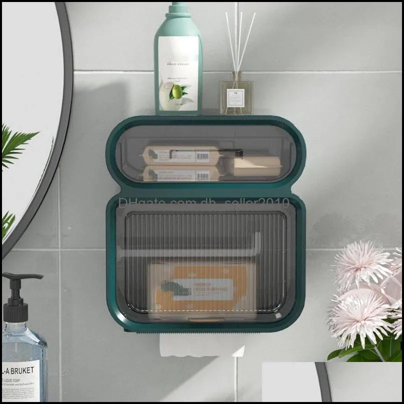 Paper Towel Storage Box Multifunctional Bathroom Tool Living Room Stationery Organizer For Home Office Kitchen