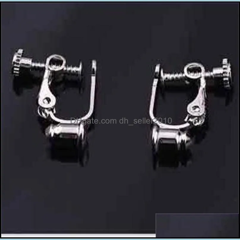 Earring clip converter Findings Color retaining earring clip without ear hole DIY jewelry making 210 W2