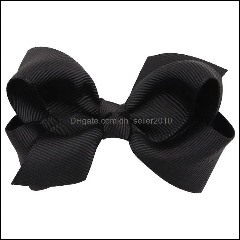 Pure Color Cloth Hair Accessories Handmade Ribbon Children Barrettes Bow Kids Hairpins Multicolor