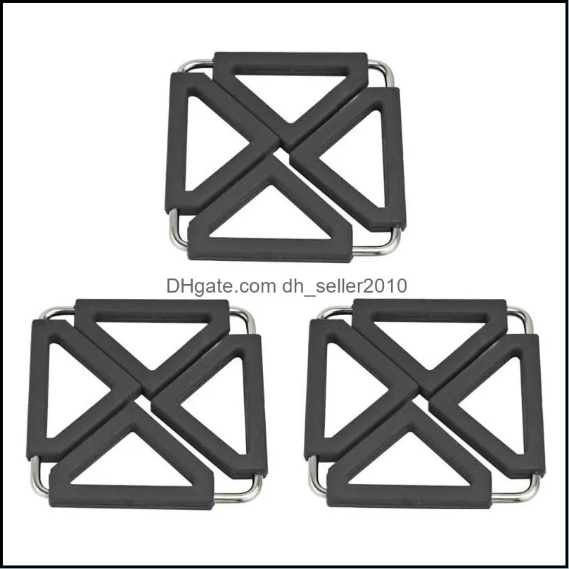 3pcs/pack Table Decor Pan Stand Pot Heavy Duty Dish Protective Heat Resistant Worktop Non Slip Kitchen Insulation Pad