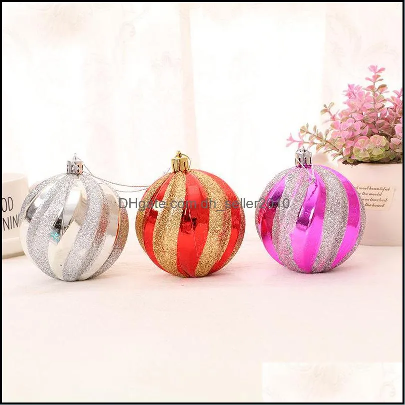 12 Pcs/Set Christmas Ball Ornaments Hand-painted High-end Color Xmas Tree Decors Home Ornament Decor 2021 Year