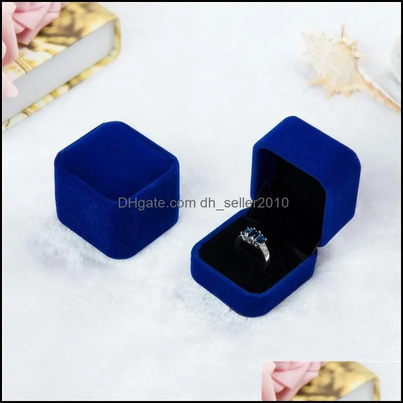 Velvet Jewelry Boxes cases For only Rings Stud Earrings Jewelry Gift Packaging Display 318 Q2