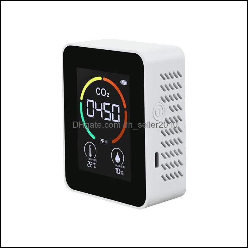 Carbon Dioxide Air Quality Monitor TVOC FormaldehConcentration Detector With Digital Display