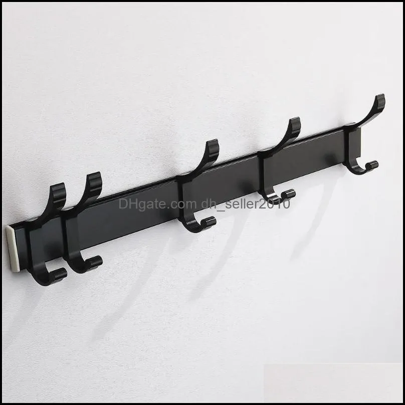 1pc Door /Wall Towel Rack Aluminum Alloy Adjustable Hook Drying Kitchen Shelf Wall Hanging Household