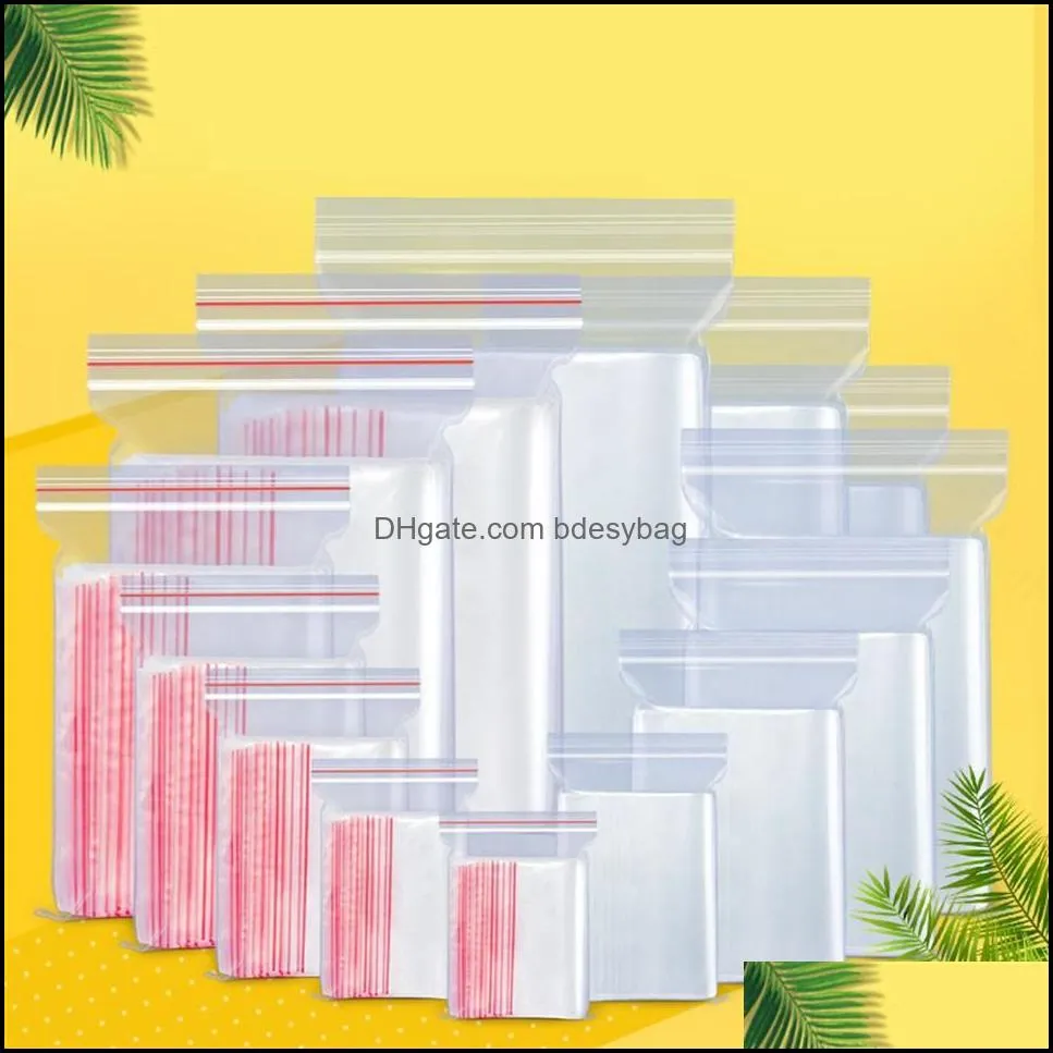 100pcs plastic grip seal clear polythene poly bags resealable all sizes bags236d