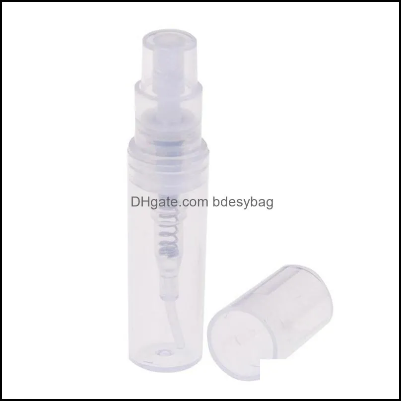 mini transparent 2 ml spray plastic bottle spray perfume empty sample bottle suitable for travel party 90pcs240w
