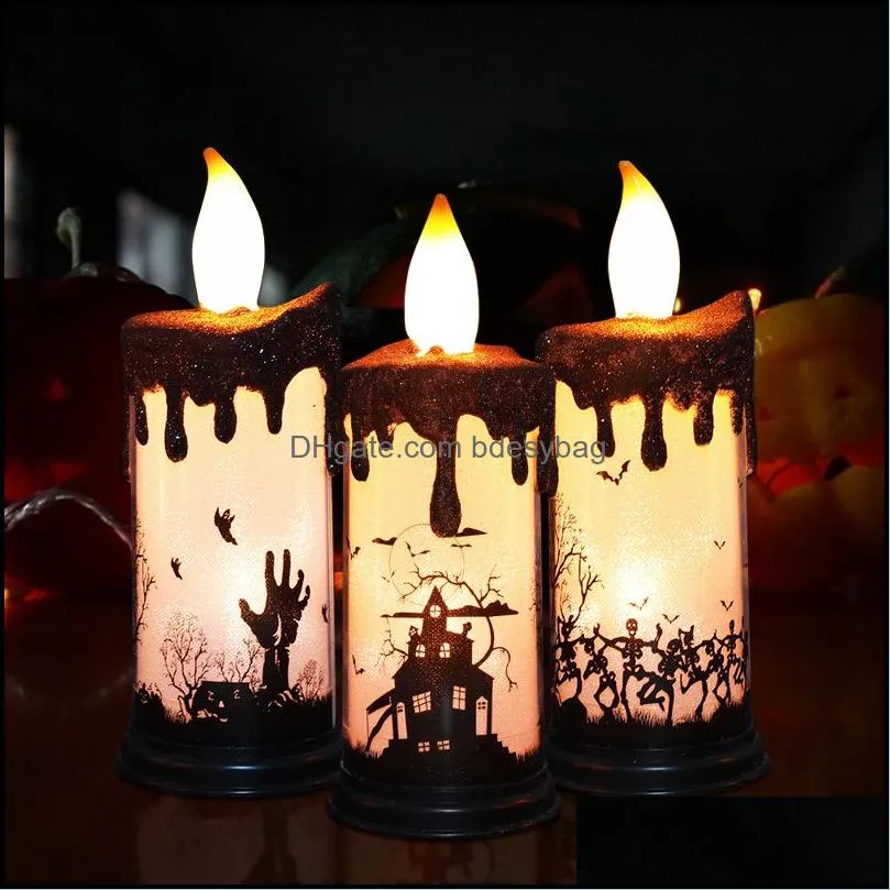 party decoration halloween candle light props horror led electronic castle skeleton ghost hand dress up 220915