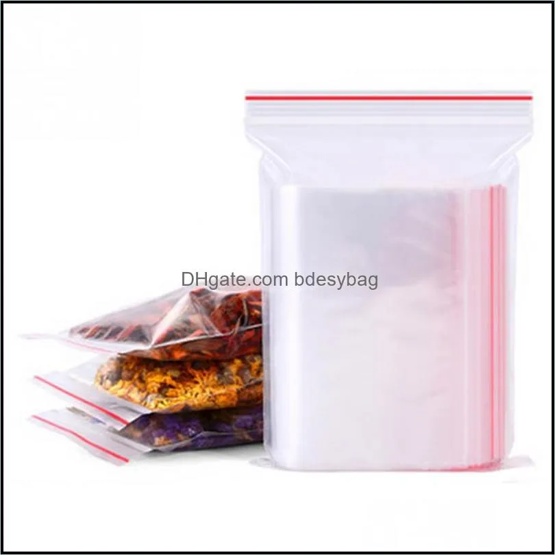 100pcs plastic grip seal clear polythene poly bags resealable all sizes bags236d