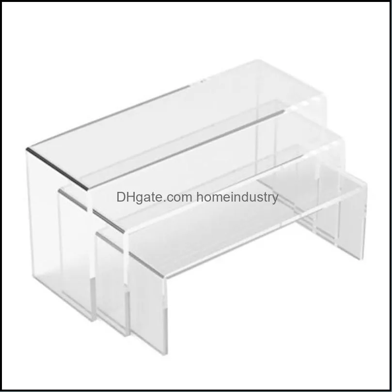 hooks 3pcs/set collection display shelf u type window counter accessories model 3mm acrylic home organizer ju0239