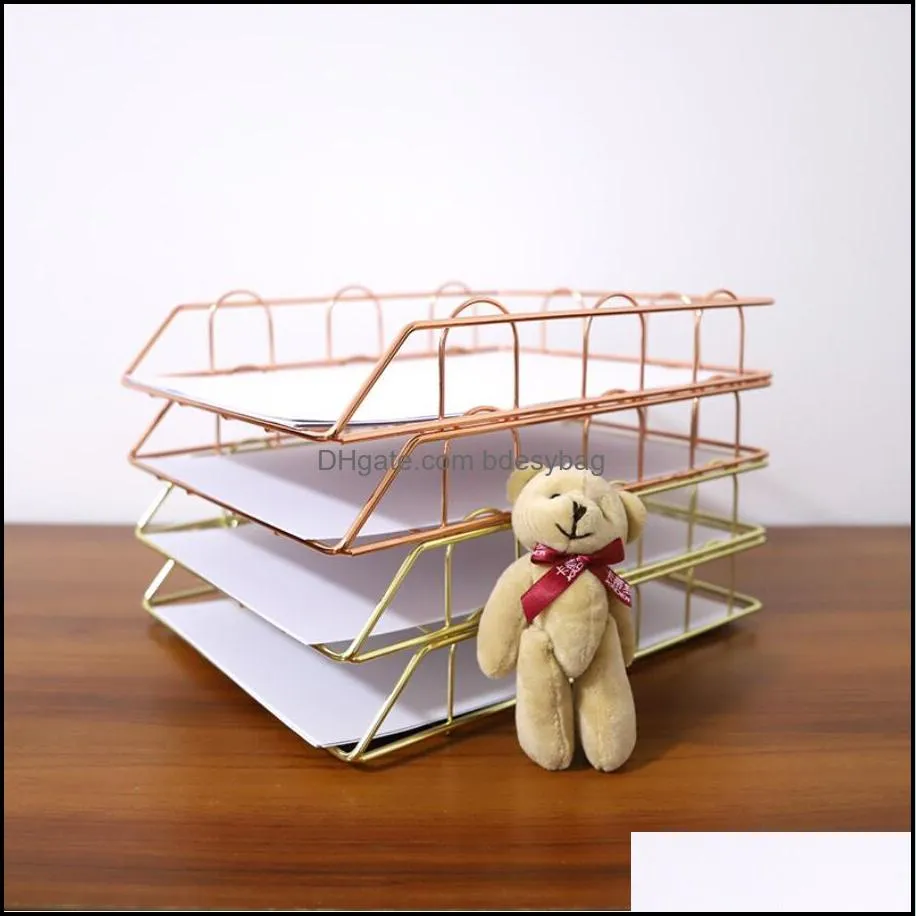 a4 book desk document magazine drawer organizers sorting rack can stack sorting and storage basket nordic iron metal