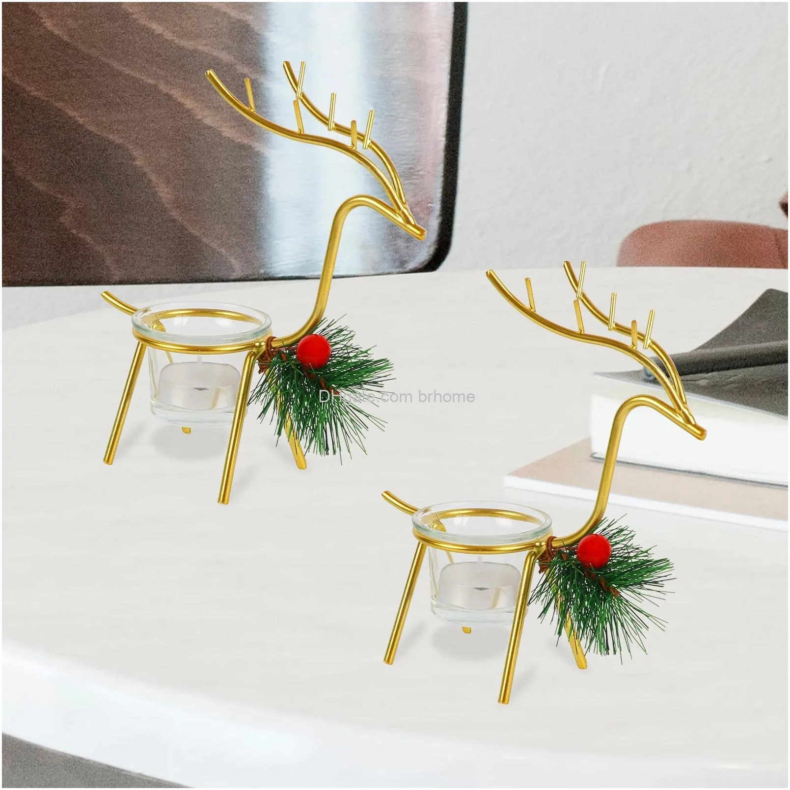 metal reindeer tea light candle holders of gold candle holders for christmas reindeer decoration for table mantel window sill holiday wedding housewarming