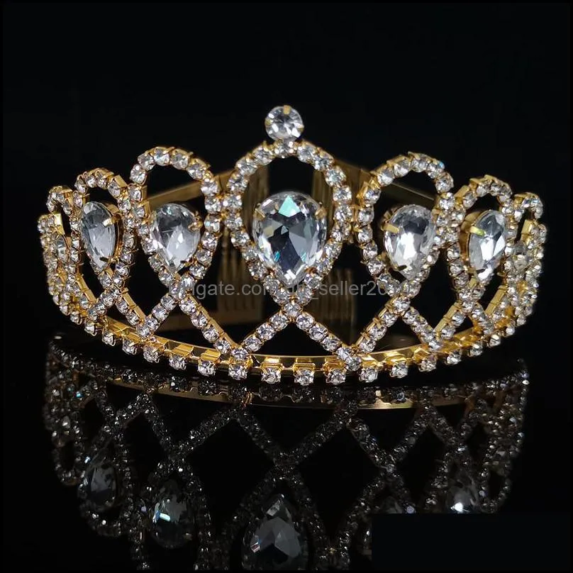 Wedding Crystal Crown For Bride Headpiece Baroque Tiara And Crown Fashion Princess Tiara Rhinestone Hair Accessories Jewelry