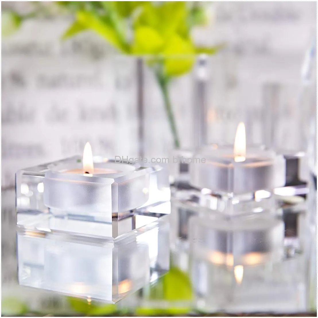 square tealight candle holders dinner table decor for home