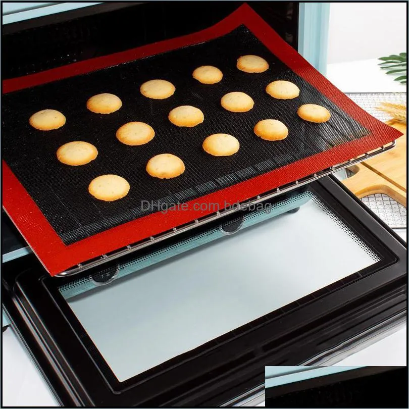 Silicone Baking Mat Non-Stick Perforated DIY  Bread Candies Biscuit Tools Reusable Oven Sheet Liner Tool