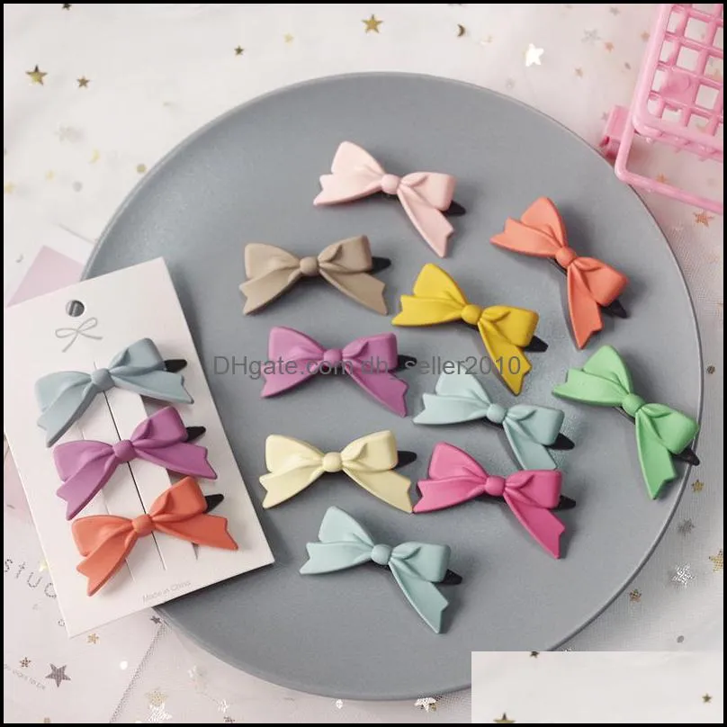 3pcs/set Candy Color Star Heart Hair Clip Children Flower Bow Cute Girls Barrettes Sweet Hairpin Headwear Accessories for Women 1720