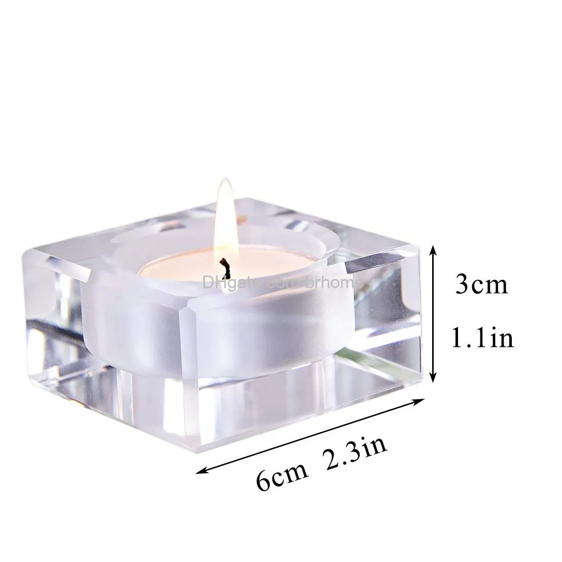 square tealight candle holders dinner table decor for home