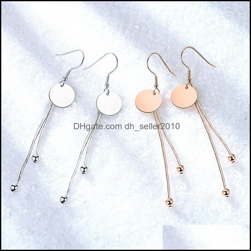 925 sterling silver new Jewelry new woman fashion gold and silver earrings long tassel five-pointed star round retro
