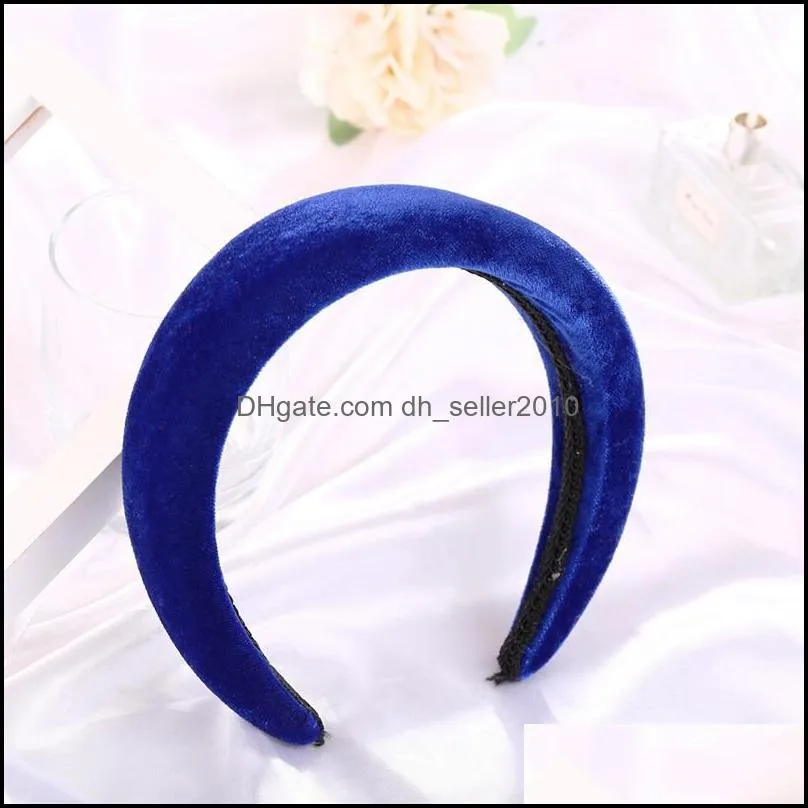 Retro Headband Solid Color Originality Simplicity Wide Edge Plush Women Bling Fashion Headbands Hair Hoop Accessories