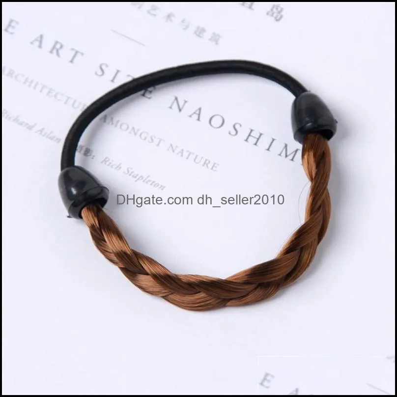 Hairpin Korean Hair Rope Ring Elastic Braided Tonytail Wrap Hairband Fastening Accessories Synthetic Headwear Ponytails Holder Hair 13