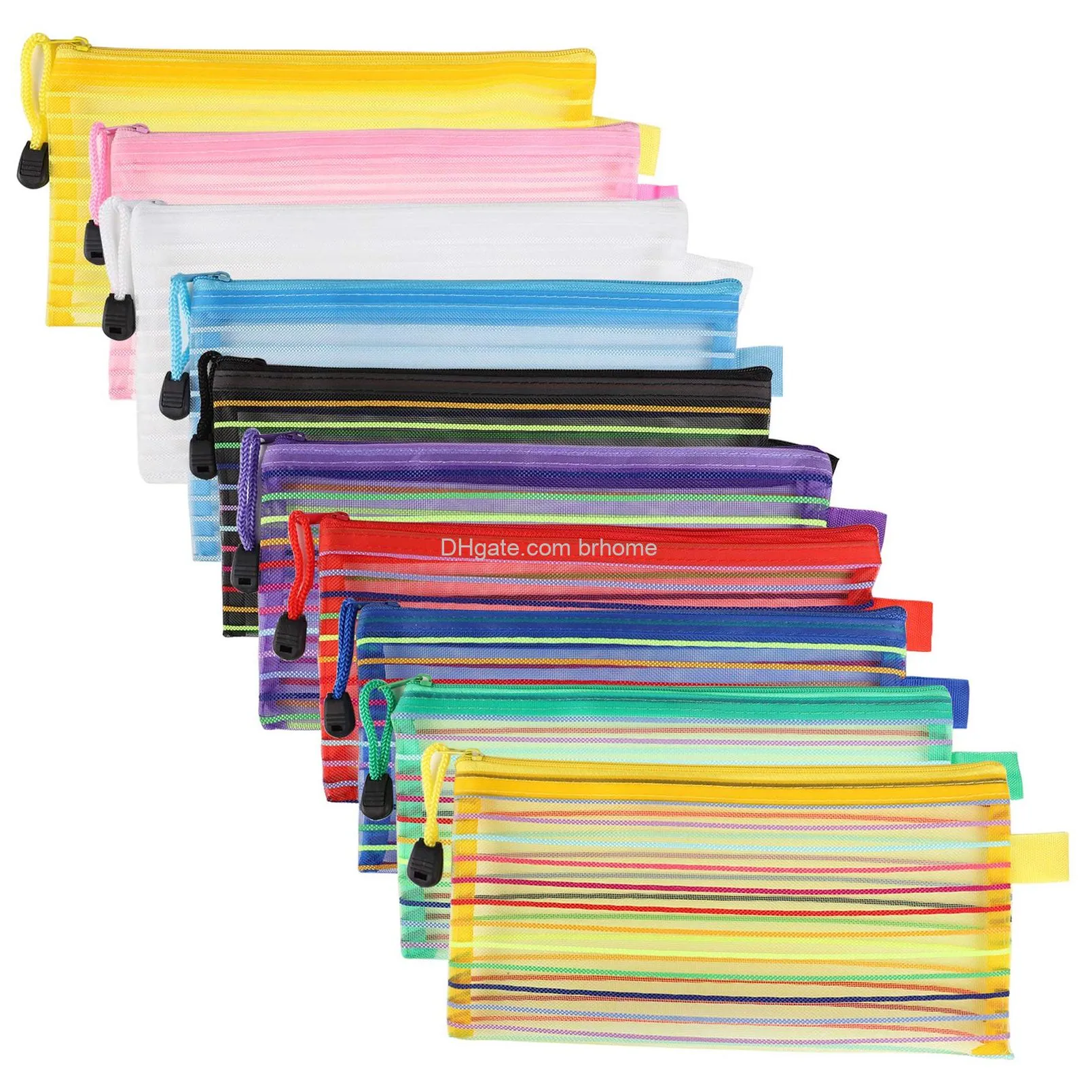 a4 waterproof zipper file bags football pattern office document bags students files category bag 10 color