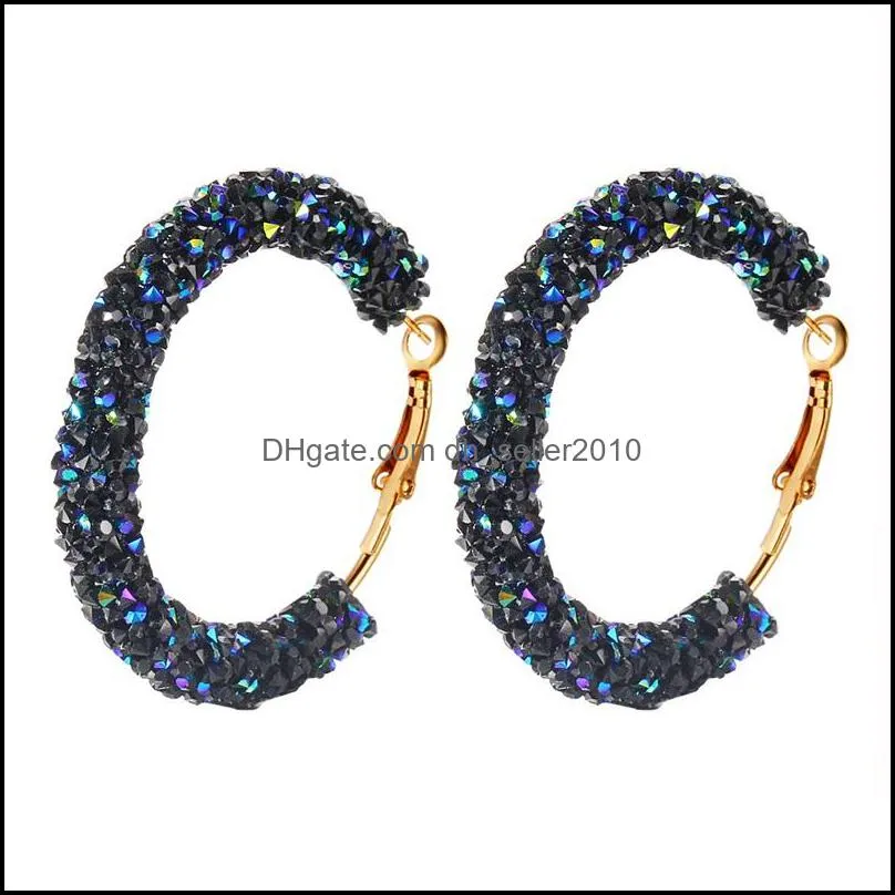 Vintage Hoop Earrings Women Fashion Earring Gold Jewelry 2889 Q2