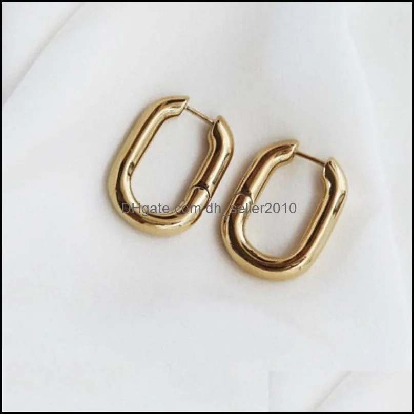 Silver Earrings Charm Women Trendy Jewelry Vintage Simple O Shaped Party Accessories Gifts 682 Z2